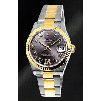 Rolex Lady-Datejust 31mm Grey Sunray Roman Dial Two Tone Watch