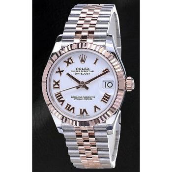 Rolex Lady Datejust 31mm White Roman Two Tone Watch