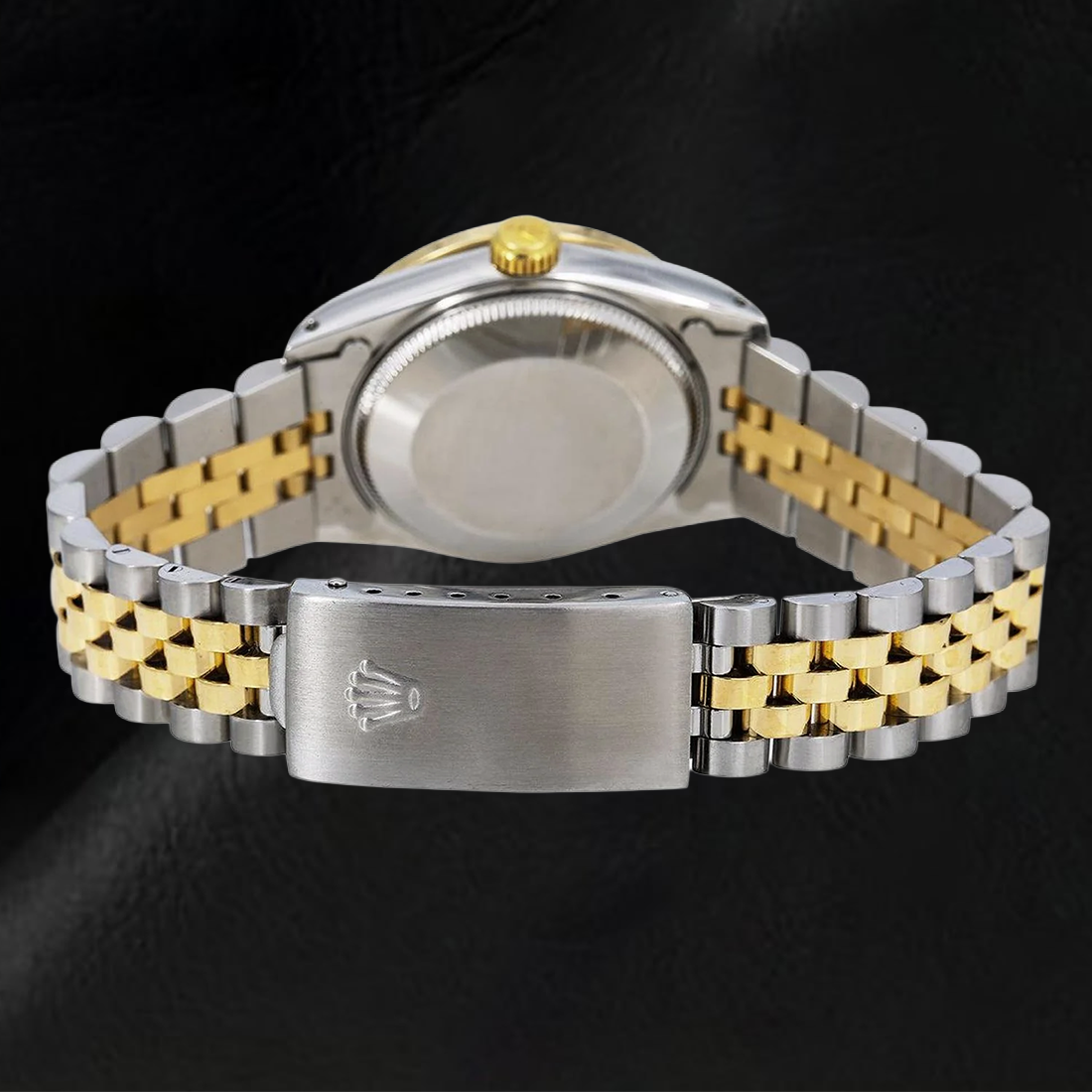 Rolex Mid Size Datejust Natural Earth Mined Diamond Watch Black Midsize Dial