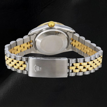 Rolex Mid Size Datejust Natural Earth Mined Diamond Watch Black Midsize Dial