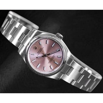 Rolex Oyster Perpetual 31 mm Pink Luminous Dial Stainless Steel Women's Watch