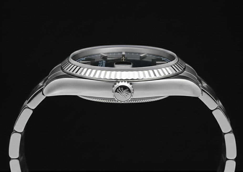 Rolex Oyster Perpetual Black Roman Dial Stainless Steel Men's Watch