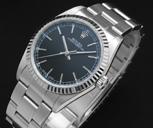 Rolex Oyster Perpetual Black Roman Dial Stainless Steel Men's Watch