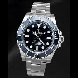 Rolex 114060 Submariner 40mm Stainless Steel Black Dial Watch