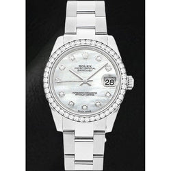 Rolex 178384 Datejust 31mm Silver MOP Diamond Men Watch