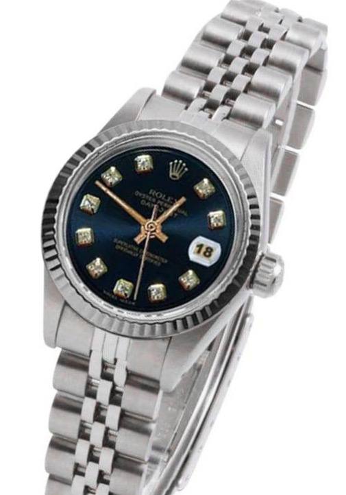 Rolex 26 mm Datejust Blue Diamond Dial Watch