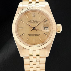 Rolex 26 mm Datejust Champagne Dial Yellow Gold Ladies Watch