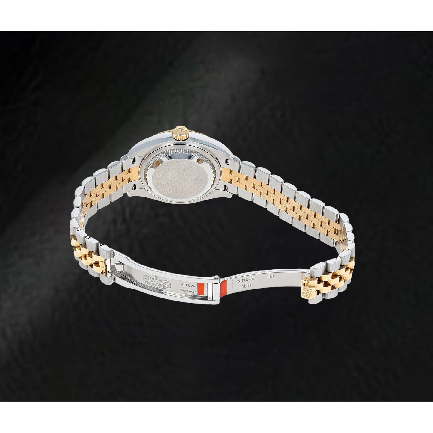 Round Cut Brilliant Diamond ring in Two Tone – side view