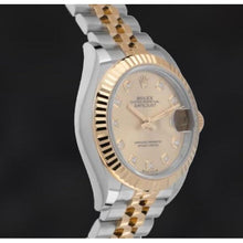 Round Brilliant Fine Diamond ring in Two Tone – front view