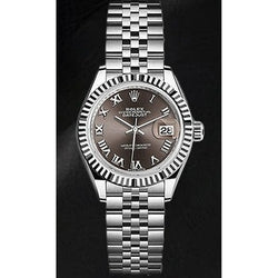 Rolex 279174 Ladies Datejust 28mm Dark Grey Roman Dial Watch