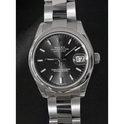 Rolex 31mm Date-just Black Luminous Stainless Steel Watch