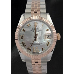 Rolex 31mm Datejust MOP Roman Dial Women Watch