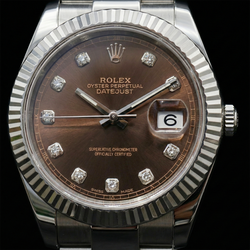 Chocolate Diamond Rolex – Diamond 0.20 ct Stainless Steel