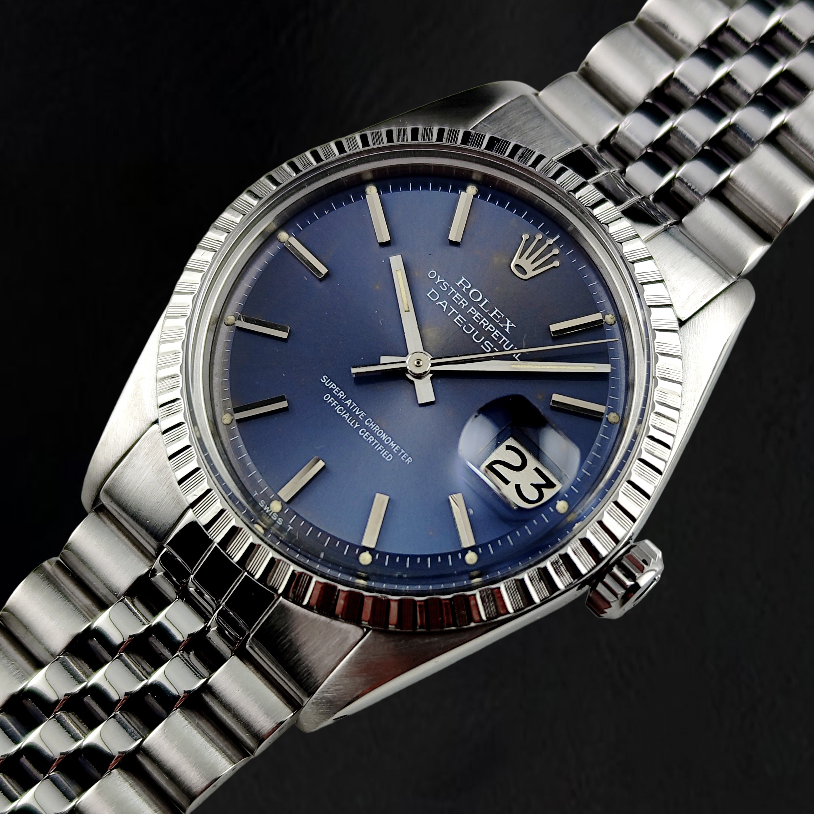 Rolex Datejust 36mm 1986 Year Pie Stick Dial Stainless Steel Watch
