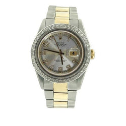 Rolex Arabic Dial Watch Oyster Bracelet Ss & Gold Datejust QUICK SET