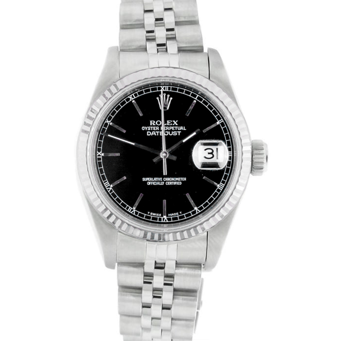 Gemstone Rolex -ct Stainless Steel – front view