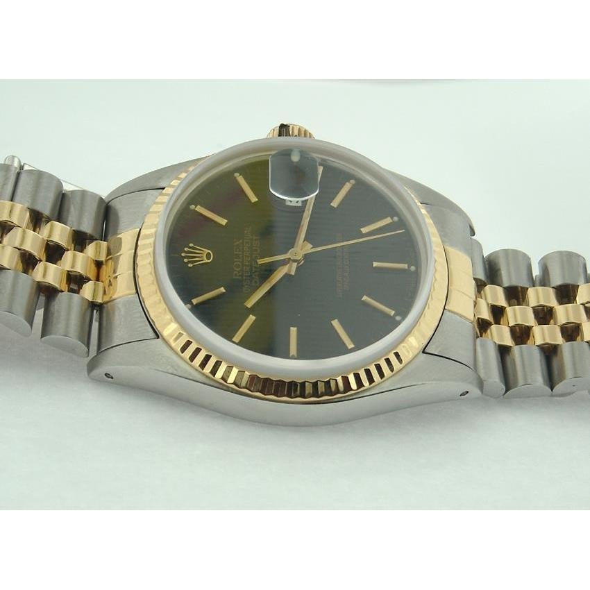 Datejust Black Stick Dial Watch