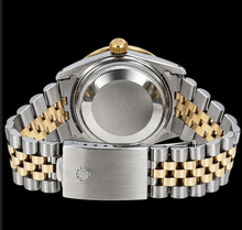 Rolex Datejust 16013 36mm White Mother of Pearl Roman Diamond Dial Two Tone Watch