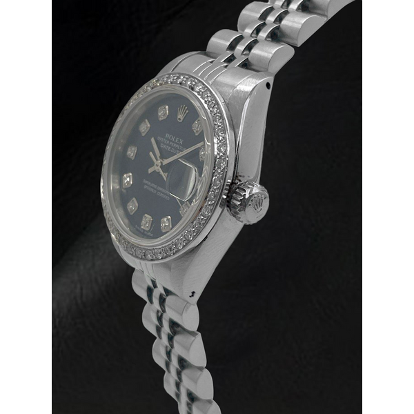Rolex Datejust 26 mm Dark Blue Diamond Dial Stainless Steel Jubilee Bracelet Watch
