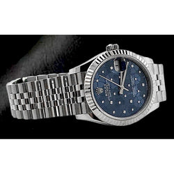 Rolex Datejust 31 Jubilee Blue Natural Earth Mined Diamond Stainless Steel Women's Watch