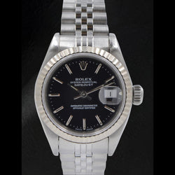 Rolex Datejust 31 mm Black Stick Dial Stainless Steel Watch