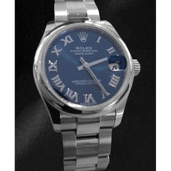 Rolex Datejust 31mm Blue Roman Dial Stainless Steel Women's Watch