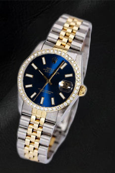 Rolex Lady 31mm Datejust Blue Luminous Dial Watch