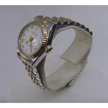 Two Tone Bracelet QUICK SET White Dial