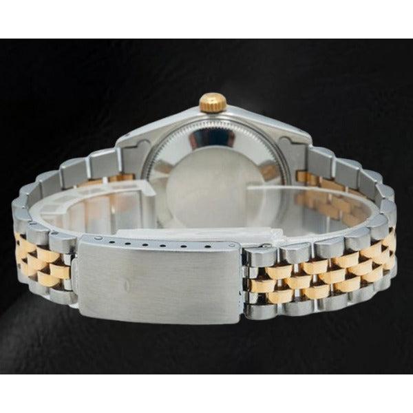 Rolex Datejust 36 mm Pink Mother of Pearl Diamond Dial Two Tone Watch