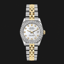 Rolex Datejust 6917 Lady 26mm White Mother Of Pearl Diamond Dial Two Tone Watch