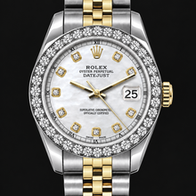 Rolex Datejust 6917 Lady 26mm White Mother Of Pearl Diamond Dial Two Tone Watch