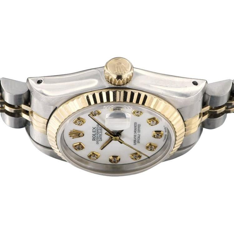Diamond Bezel Lady Watch Ss & Gold