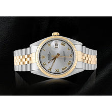 Gray Roman Dial Fluted Bezel Men Watch