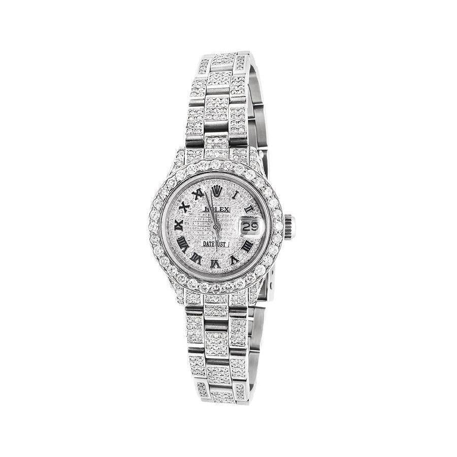 Fine Diamond Rolex 12-ct Stainless Steel – main view