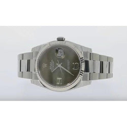 Rolex Datejust Mens Watch Fluted Bezel Stainless Steel Bracelet QUICK SET