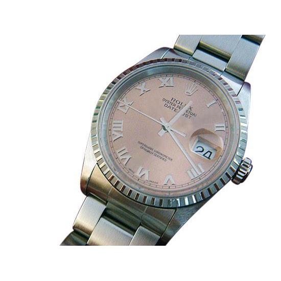 Rolex Datejust Mens Watch Rose Dial Date Just QUICK SET