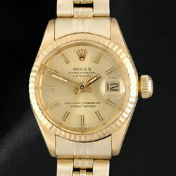 Rolex Datejust President Style 26 mm Yellow Gold Ladies Watch