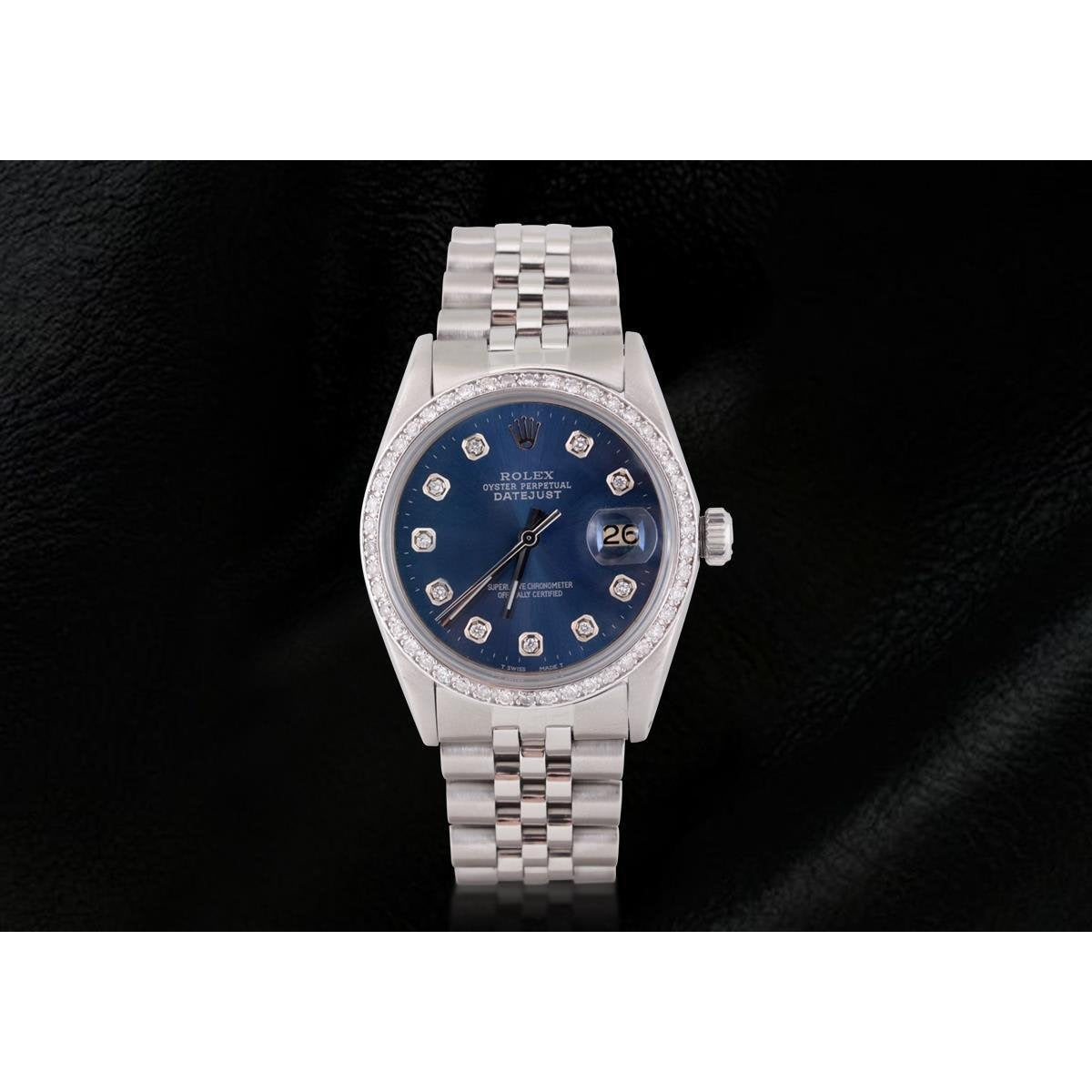 Men'S Watch Blue Diamond Dial