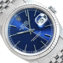 Rolex Datejust Year 2000 Blue Stick Dial 36 mm Stainless Steel Watch