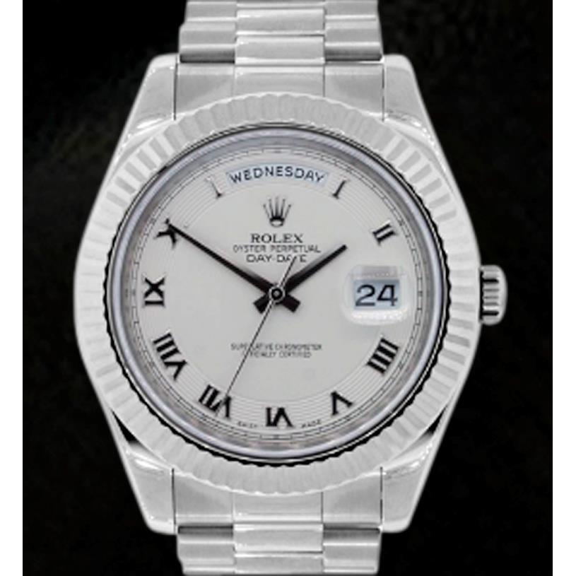 Rolex Day Date Two 41 Mm White Gold Roman Dial