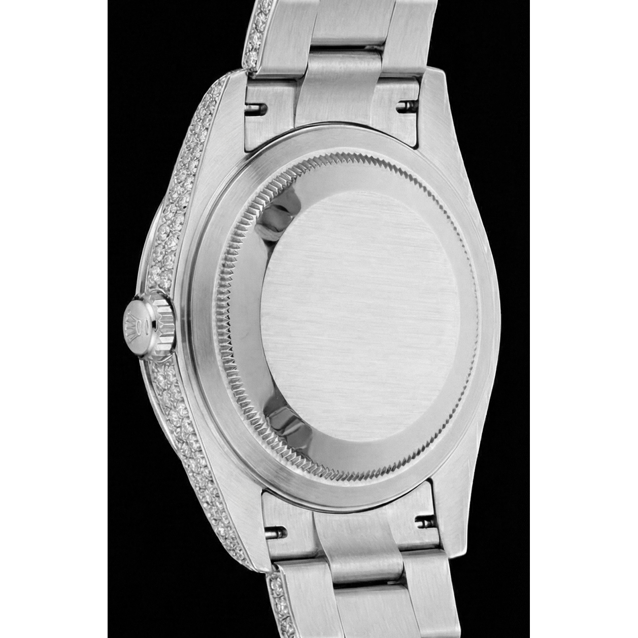 Brilliant Diamond Rolex 16.75-ct Stainless Steel – top view