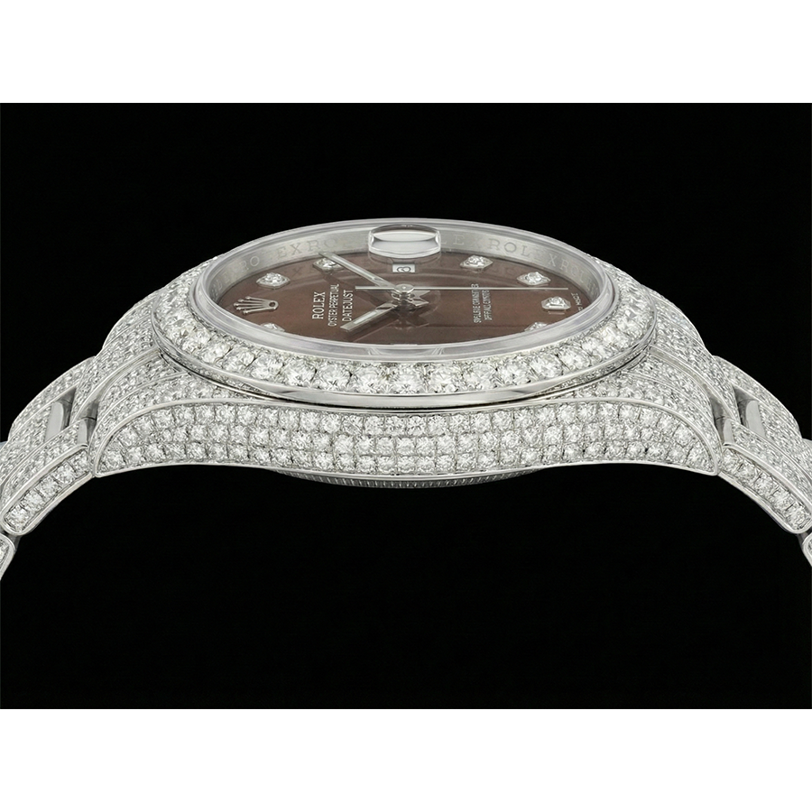 Luxury Brilliant Diamond Rolex 16.75 ct – side view