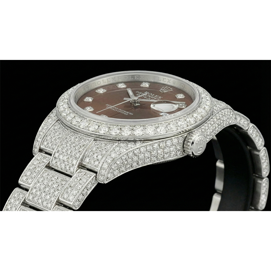 Brilliant Diamond ring in Stainless Steel – angle view
