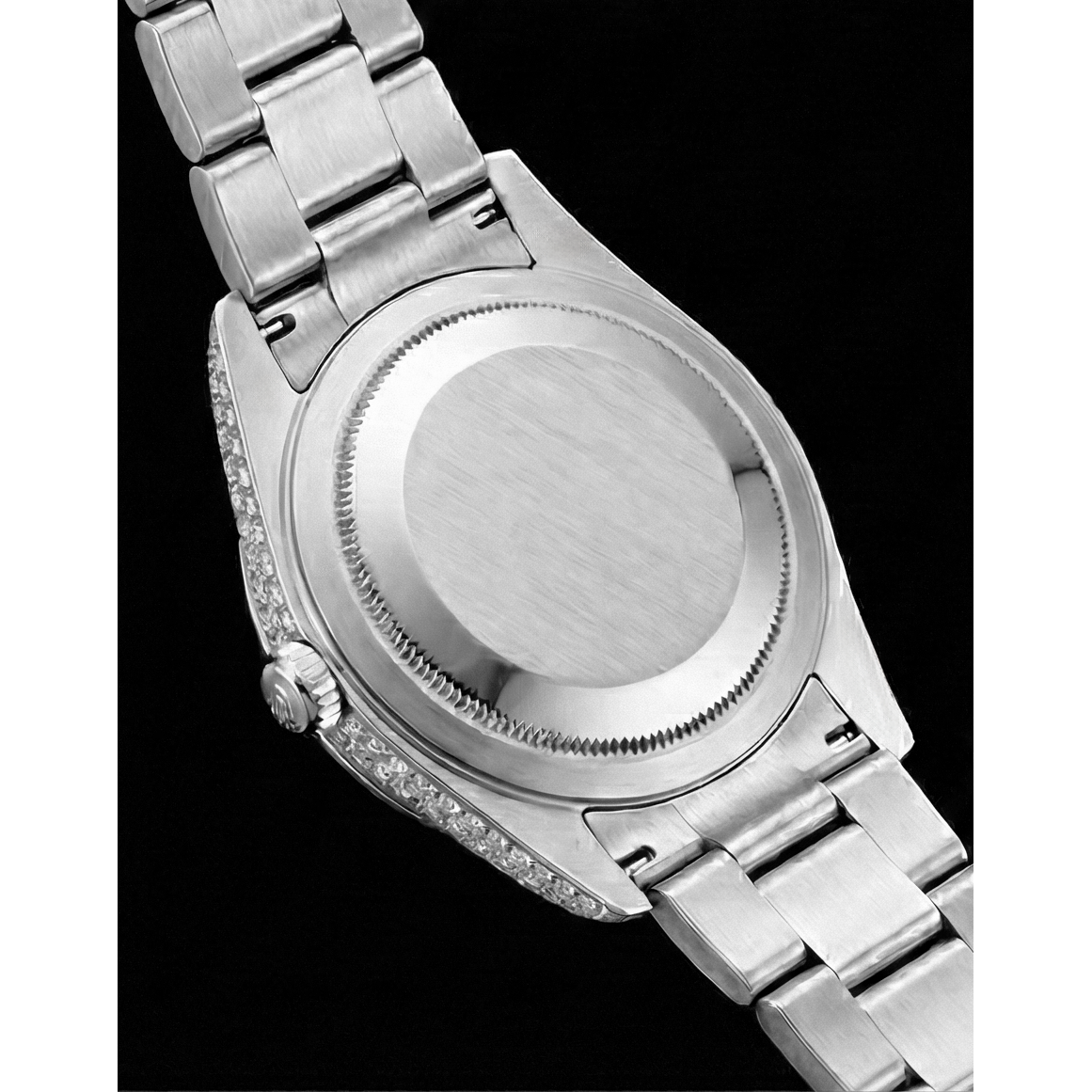 Rolex Stainless Steel with Diamond – top view