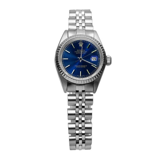 Blue Stick Dial Watch Fluted