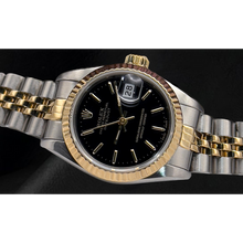 Rolex Lady-Datejust 26 mm Black Stick Dial Two Tone Watch