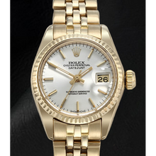 Rolex Lady Datejust White Stick Dial President Yellow Gold Watch