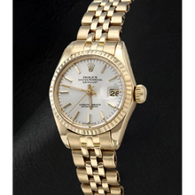 Rolex Lady Datejust White Stick Dial President Yellow Gold Watch
