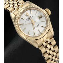 Rolex Lady Datejust White Stick Dial President Yellow Gold Watch