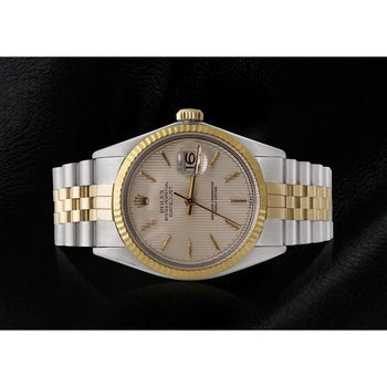 Ivory Stick Dial Datejust Two Tone